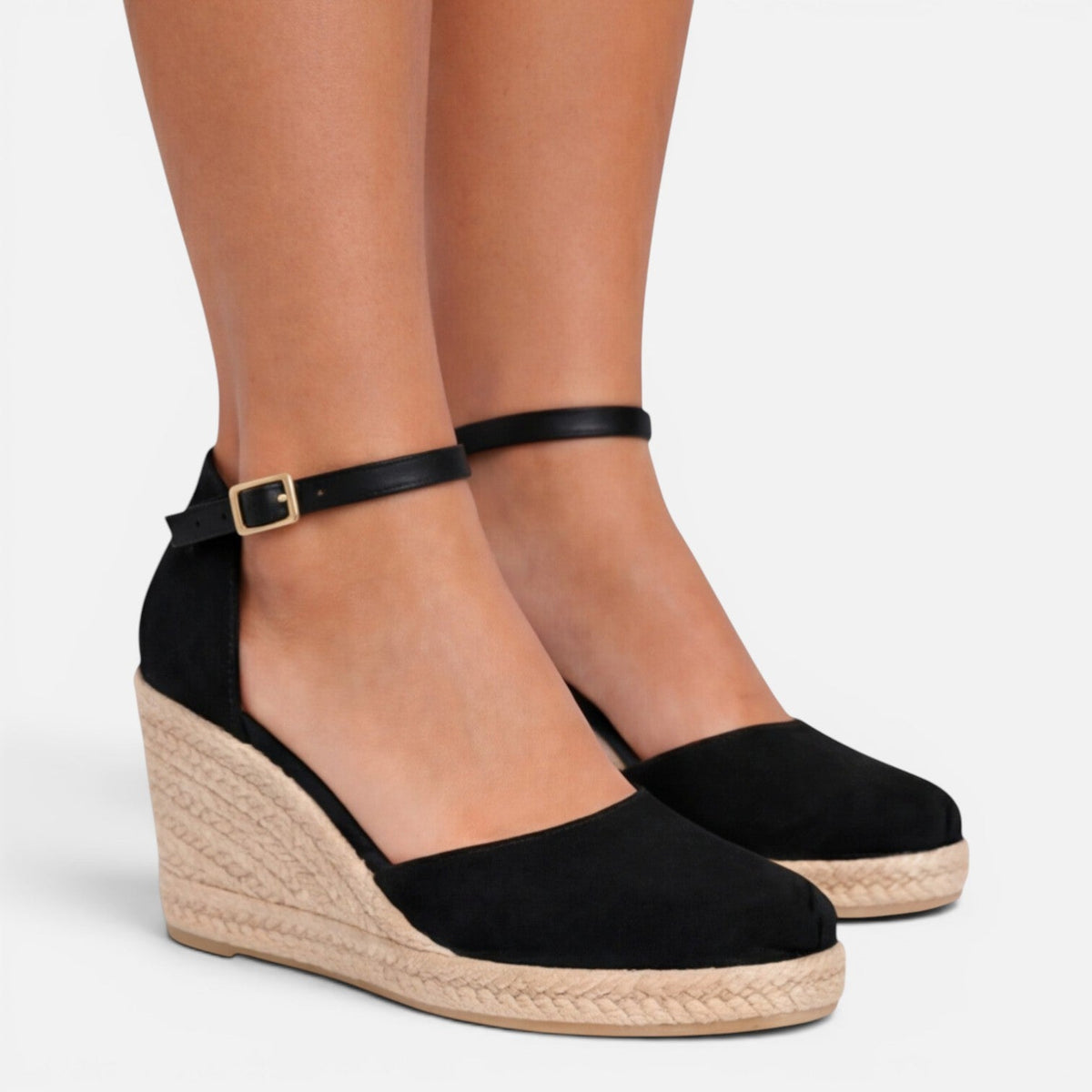 Maison Straver | Women’s Wedge Sandals Closed Toe Ankle Strap Comfortable Fit