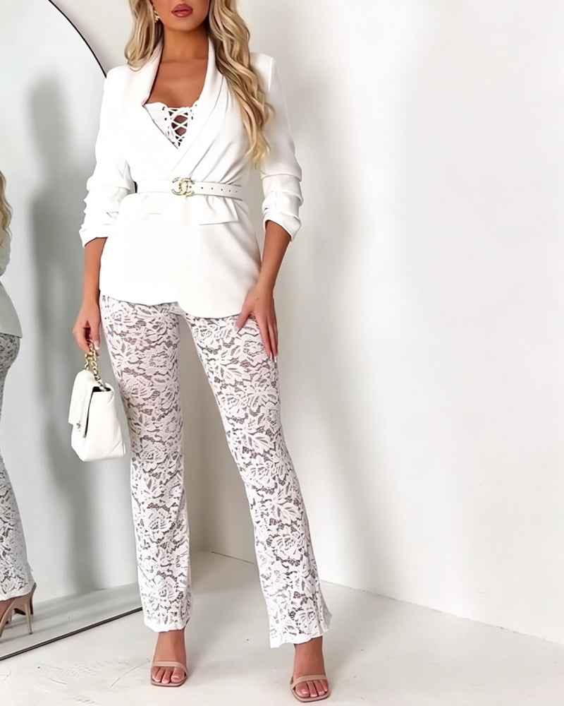 Elegant Sheer Lace Jumpsuit for Women | Stylish & Comfortable Fit