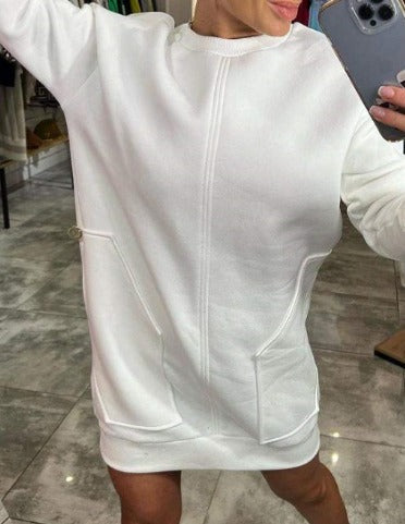 Contemporary Nina Comfortable Oversized Sweatshirt Dress for Modern Fashion Wear