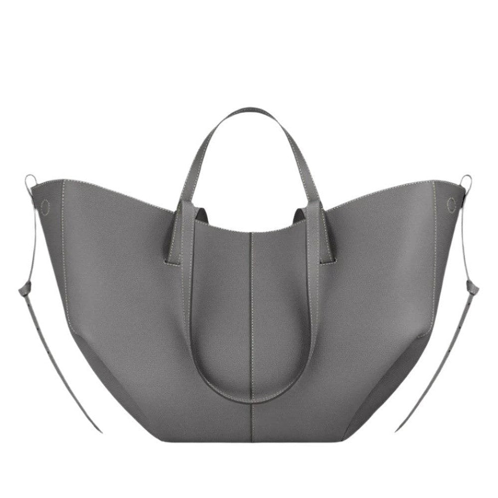 Winged Slouch Faux Leather Tote Bag