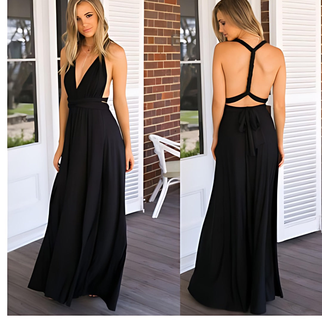 Rosa Womens Convertible Dress Minimalist Dress with Premium Casual Styling
