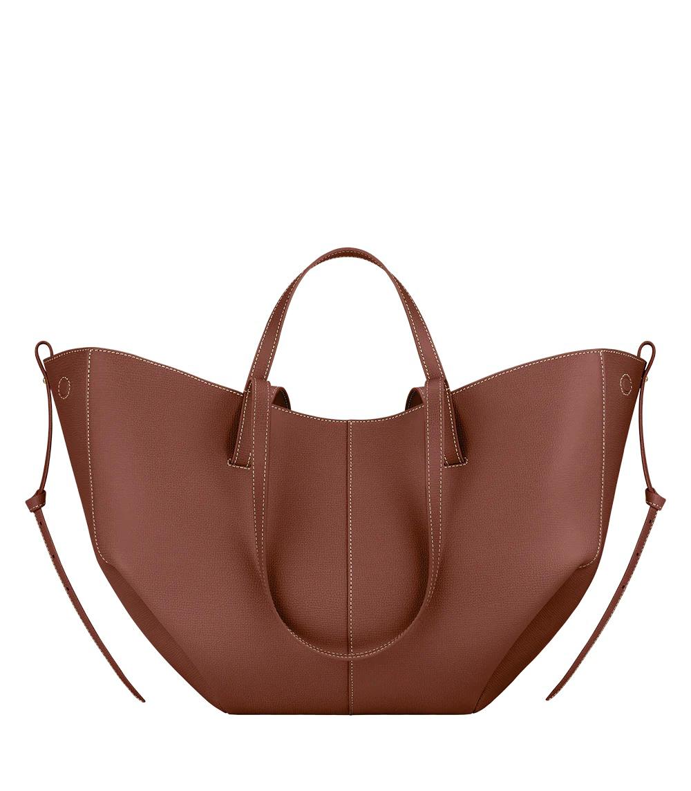 Winged Slouch Faux Leather Tote Bag