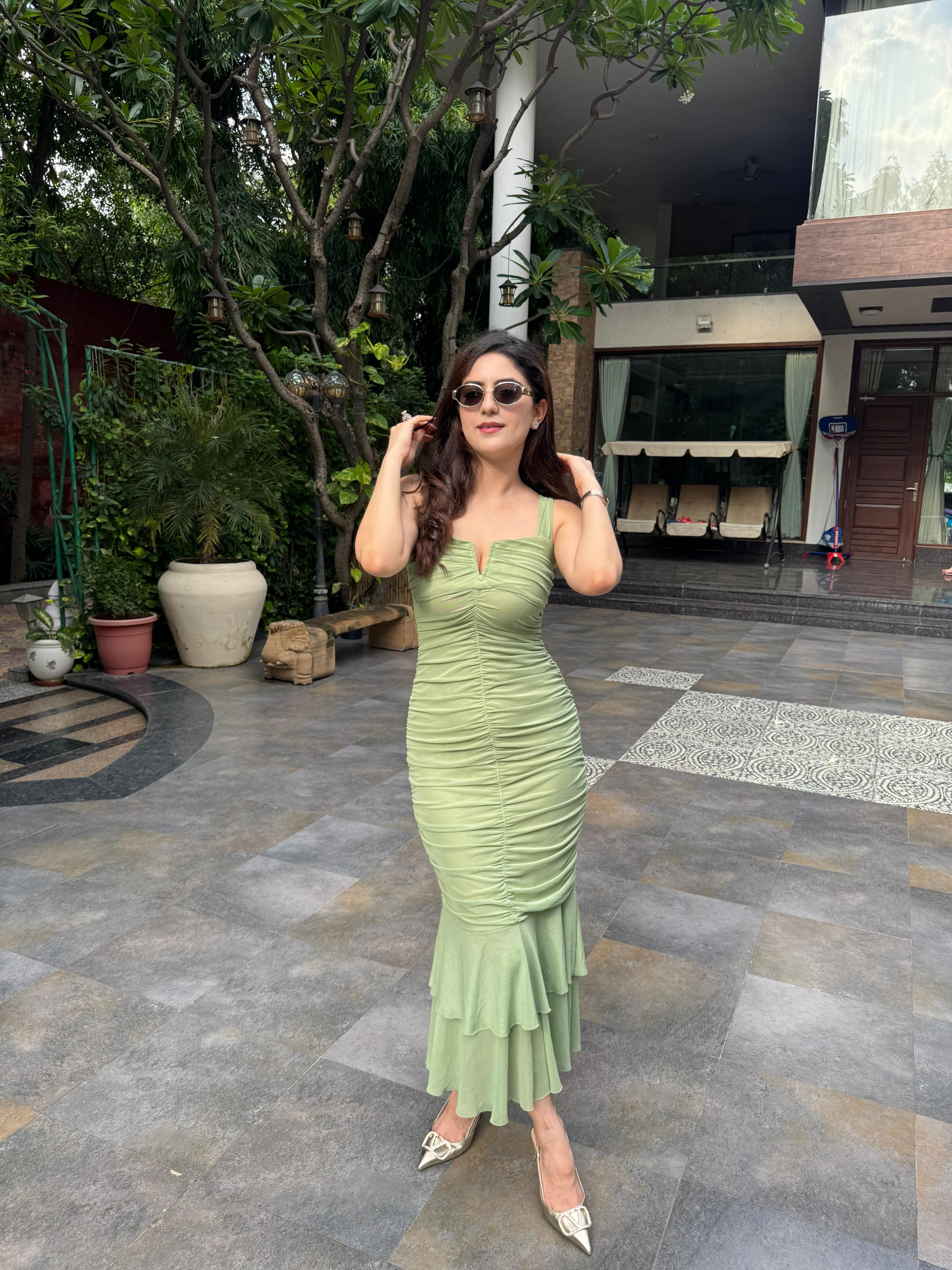 Kayla Maxi Dress - Green
