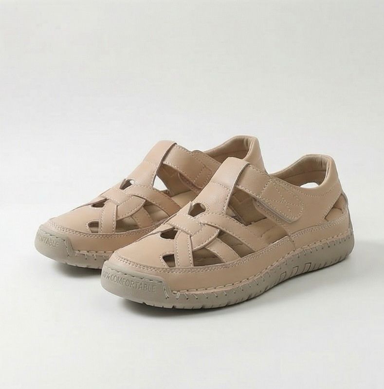 Closed Toe Cut Out Hook and Loop Fisherman Sandals 5