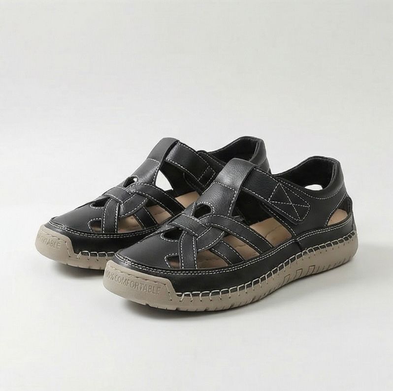 Closed Toe Cut Out Hook and Loop Fisherman Sandals 7