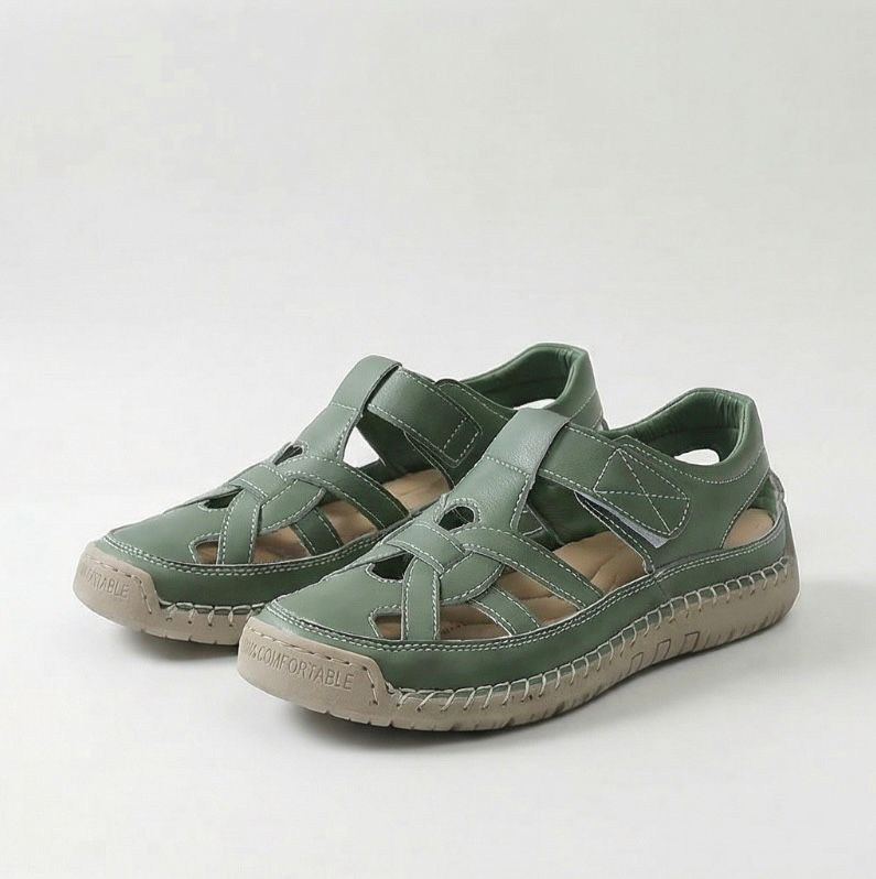 Closed Toe Cut Out Hook and Loop Fisherman Sandals 9