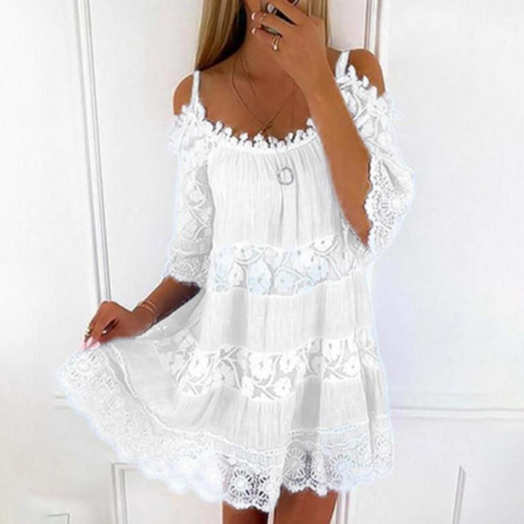 Melisenda Dress with Cold Sleeves for Women Holiday Party Outfit