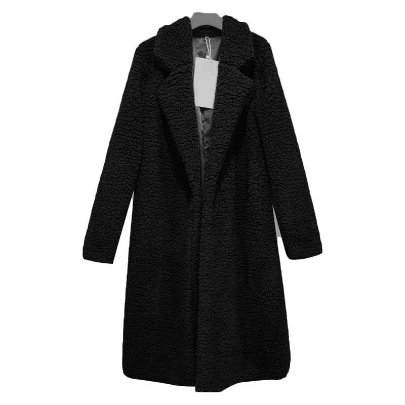 Multicolor Faux Fur Long Coat