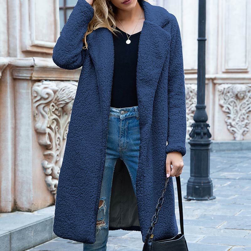 Multicolor Faux Fur Long Coat