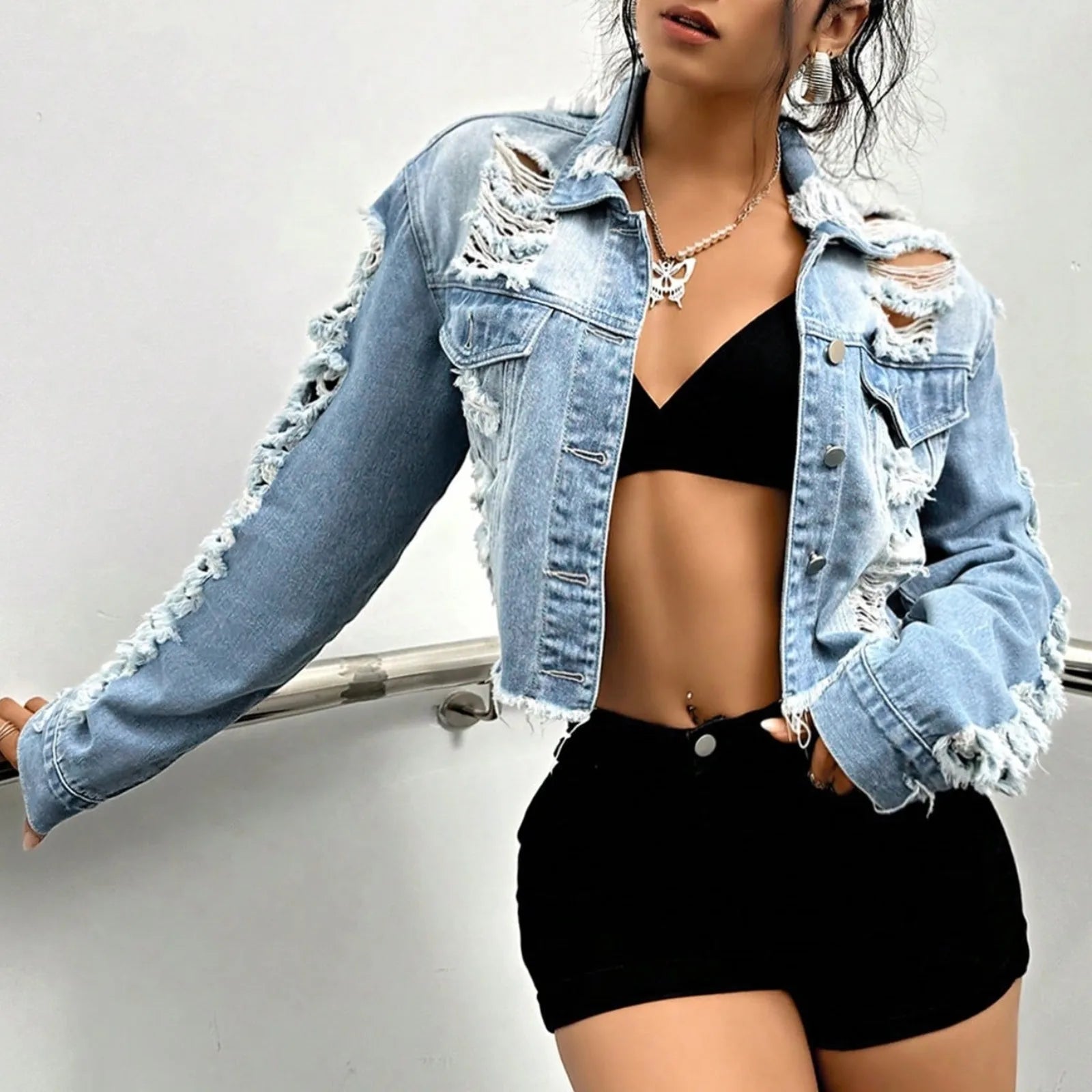 Distressed Denim Jeans