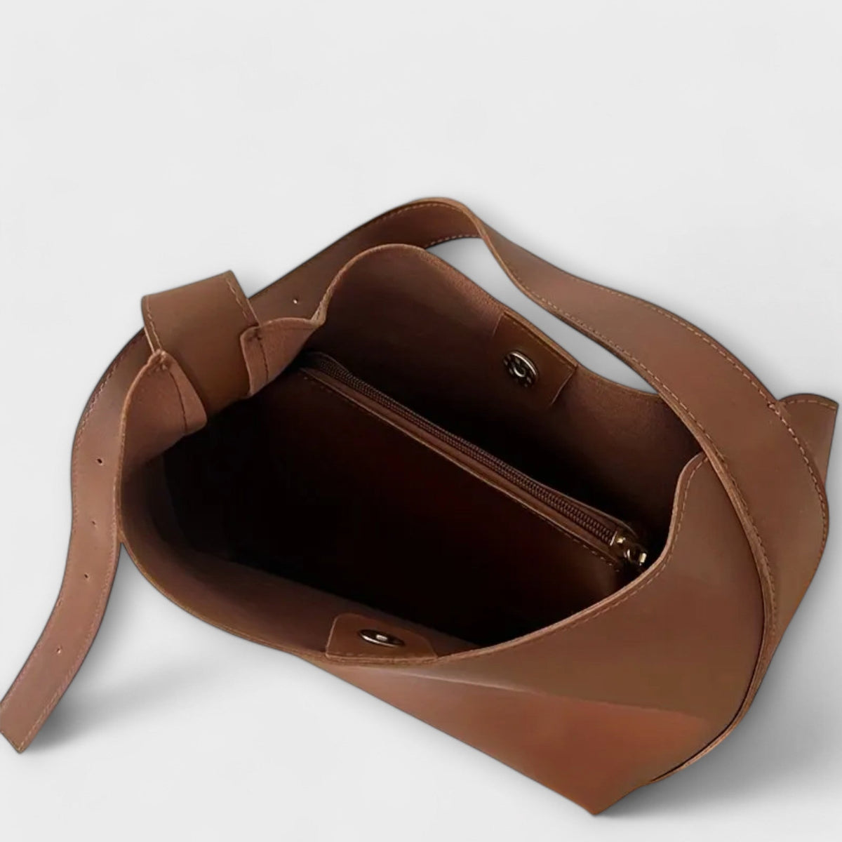 Buckle Strap Slouchy Hobo Shoulder Bag
