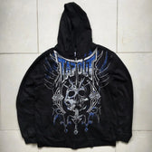 Grunge Zip Up Sweatshirt black 1 / M