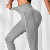Seamless High Elastic Knitting Gym Fashion Legging Gray / Xs