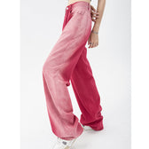 High-Waist Vintage Washed Wide-Leg Denim Jeans
