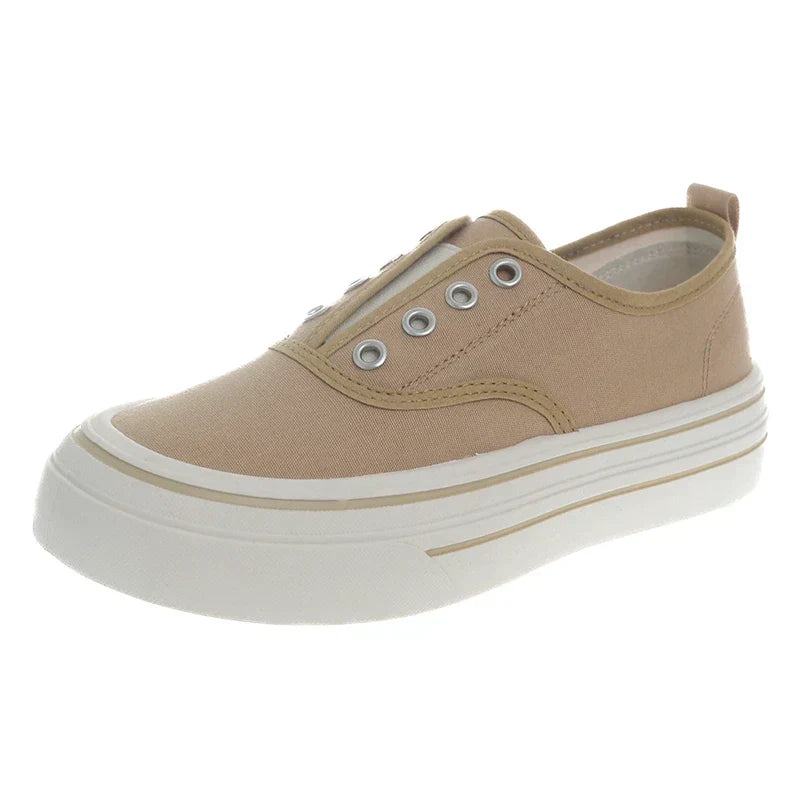 Women Outdoor Walking Canvas Shoes New Fashion Jogging Sneakers Slipon Woman Vulcanized Flat Casual Loafers Ladies Zapatillas