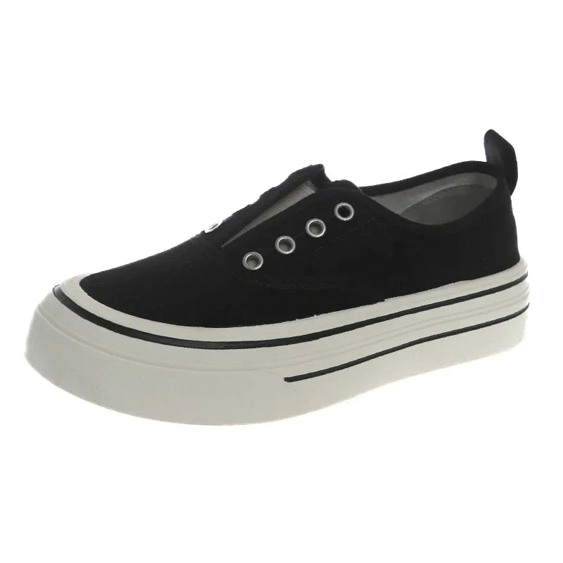 Women Outdoor Walking Canvas Shoes New Fashion Jogging Sneakers Slipon Woman Vulcanized Flat Casual Loafers Ladies Zapatillas