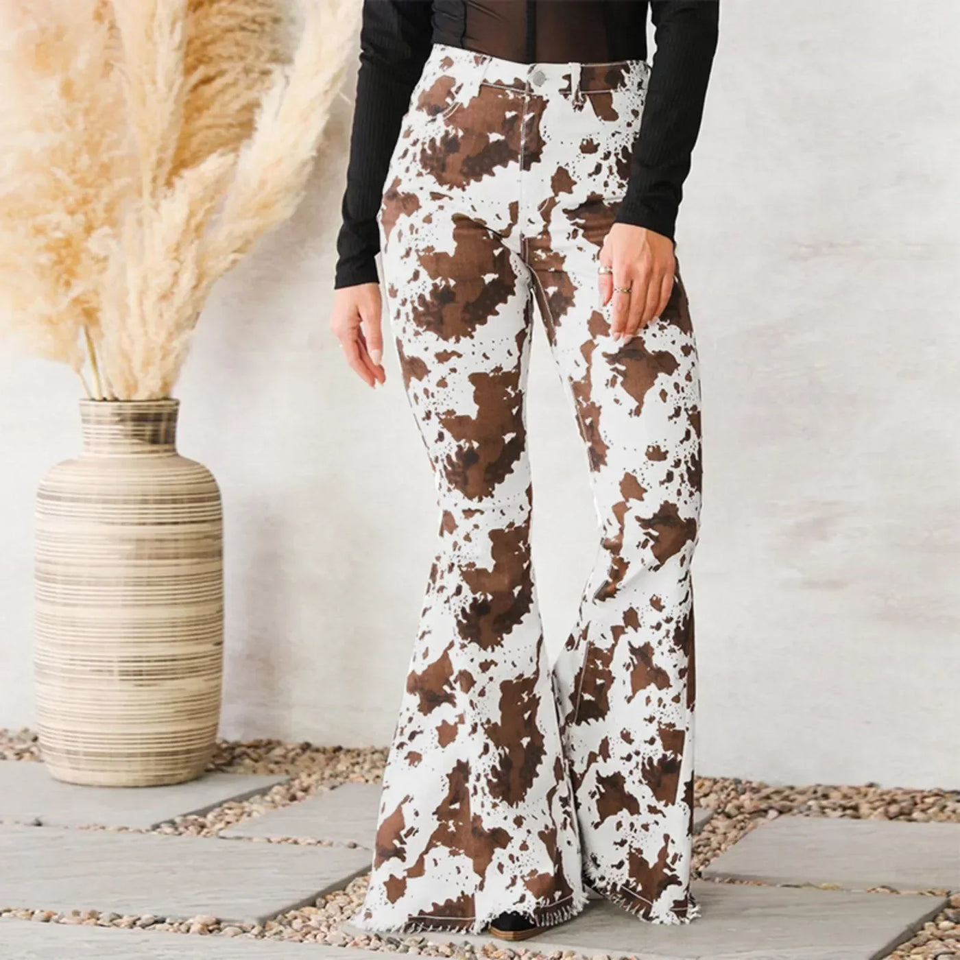 New Wide Leg Button Pocket Jeans
