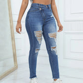 Vintage Washed Wide-Leg Denim Jeans