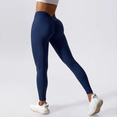 Seamless Push Up Gym Sports Clothing Legging Dark Blue / S