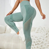 Mesh Hollow-Out High-Waist Running Fashion Legging