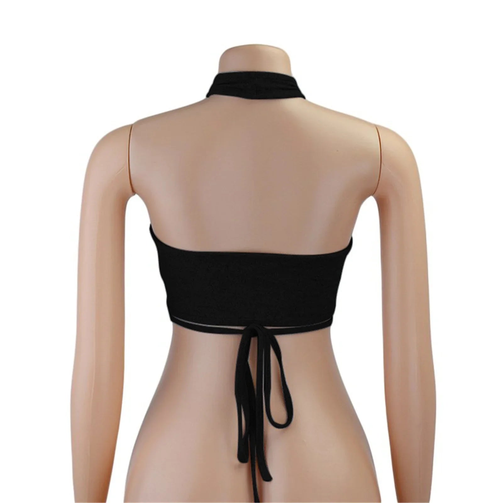 Cross Halter Neck Hollow Out Camisole