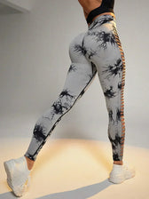 Mesh Out High Waist Push Up Yoga Gym Legging Gray / S