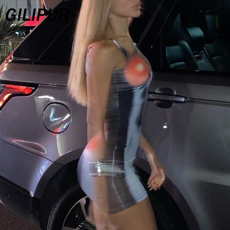 Cut Out Spaghetti Strap Bodycon Mini Dress