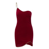 Stylish Sexy Elegant Summer One Shoulder Open Backless Party Mini Bodycon Dress
