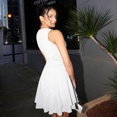 Square Neck Sleeveless Ruched A-Line Mini Dress 2