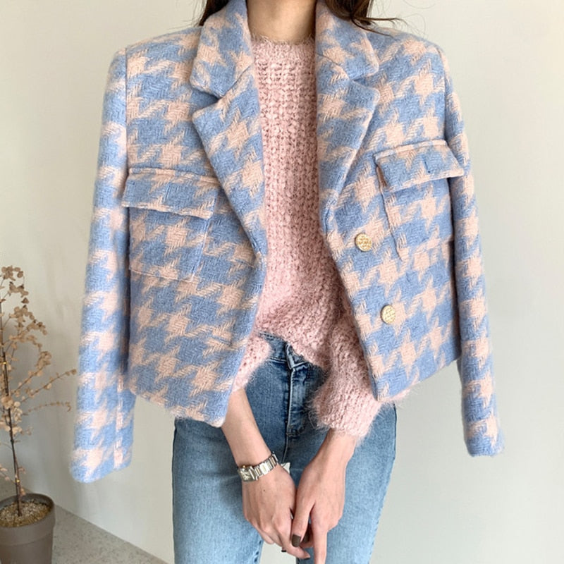 Vintage Chic Streetwear Short Blazers