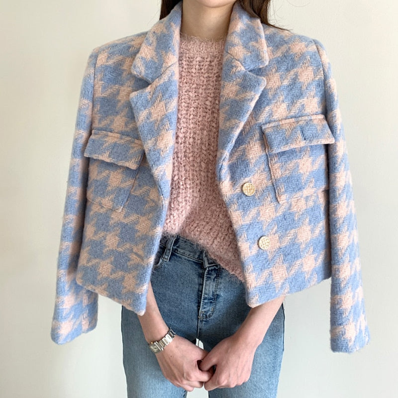 Vintage Chic Streetwear Short Blazers