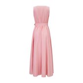 V-Neck Sleeveless Tie Waist A-Line Maxi Dress 8