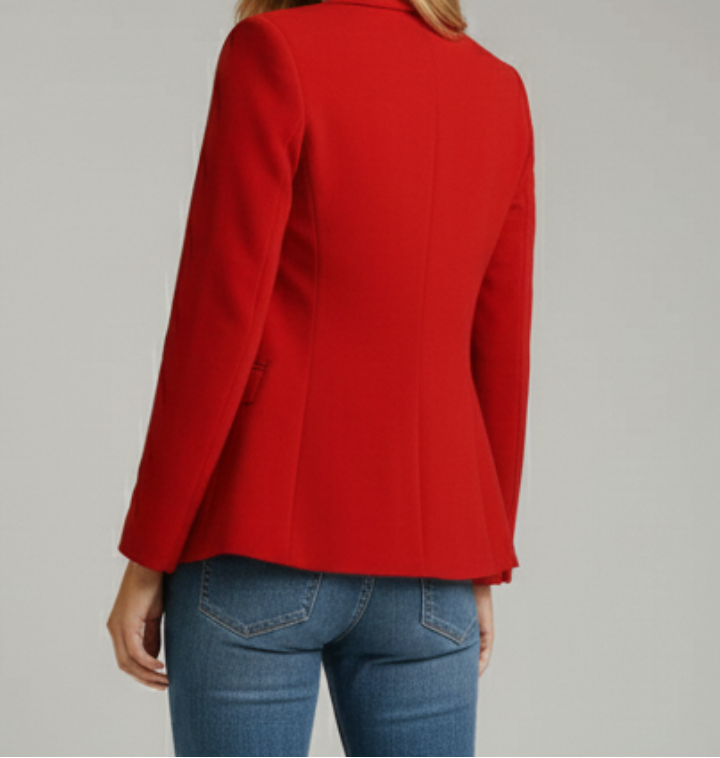 Notched Lapel Single Button Blazer