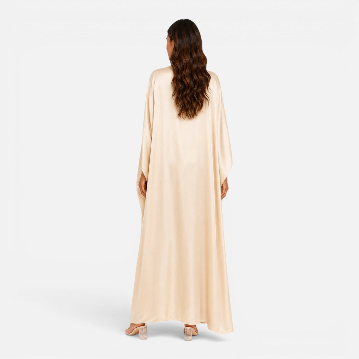 Women's Elegant Cape Sleeve Maxi Dress Formal Evening Gown