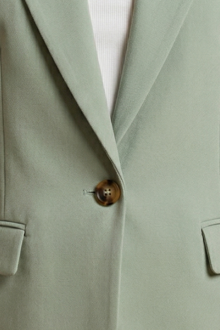 Notch Lapel Single Button Sleeveless Blazer Vest
