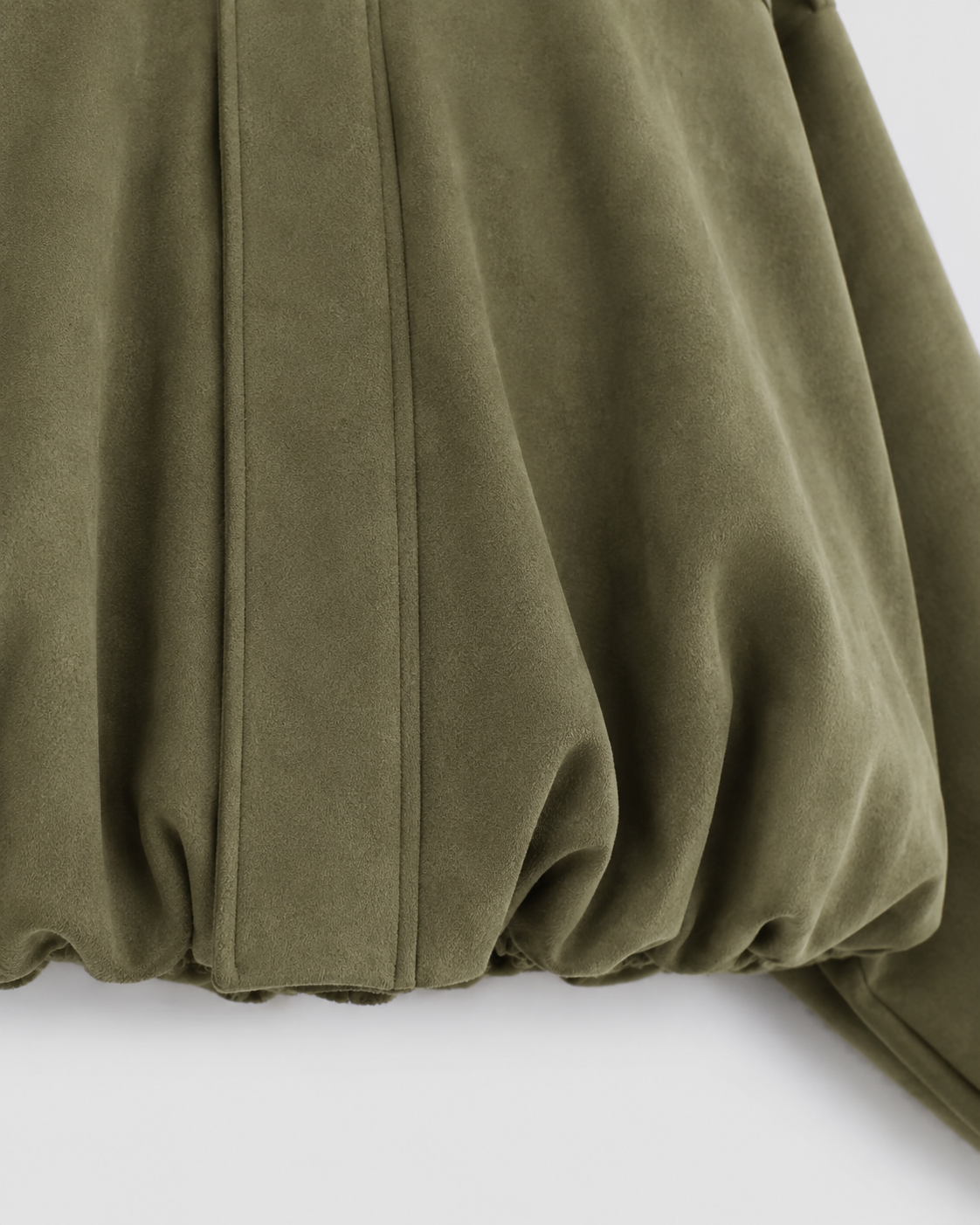 Collared Drop Shoulder Suede Look Cropped Jacket