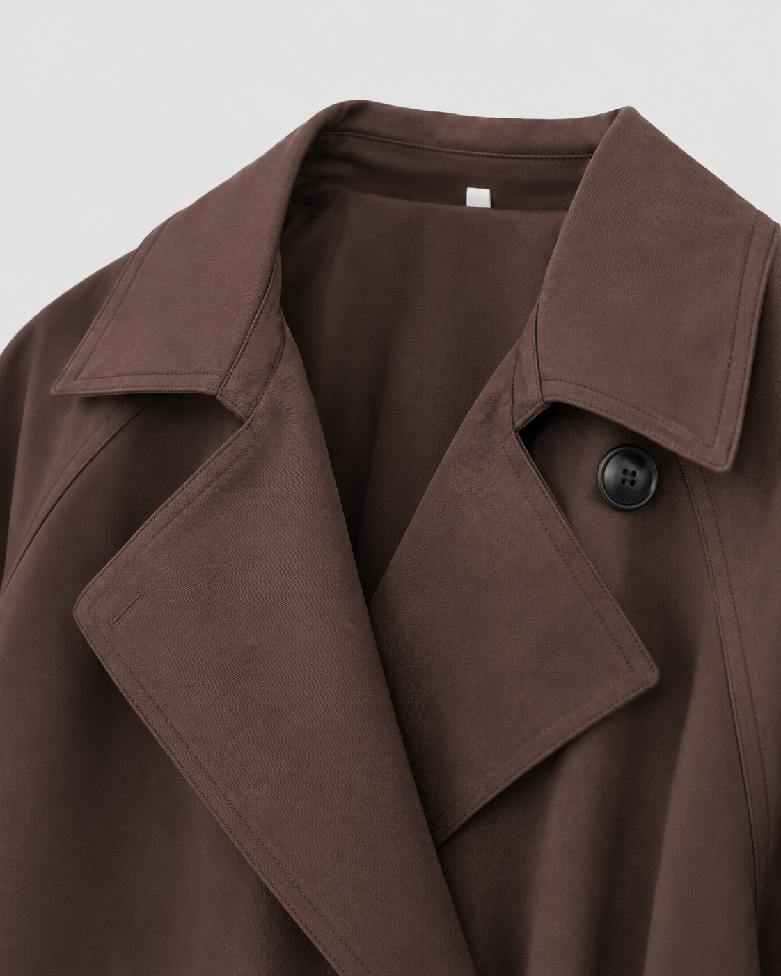 Women’s Cropped Double-Breasted Trench Coat with Tie Waist