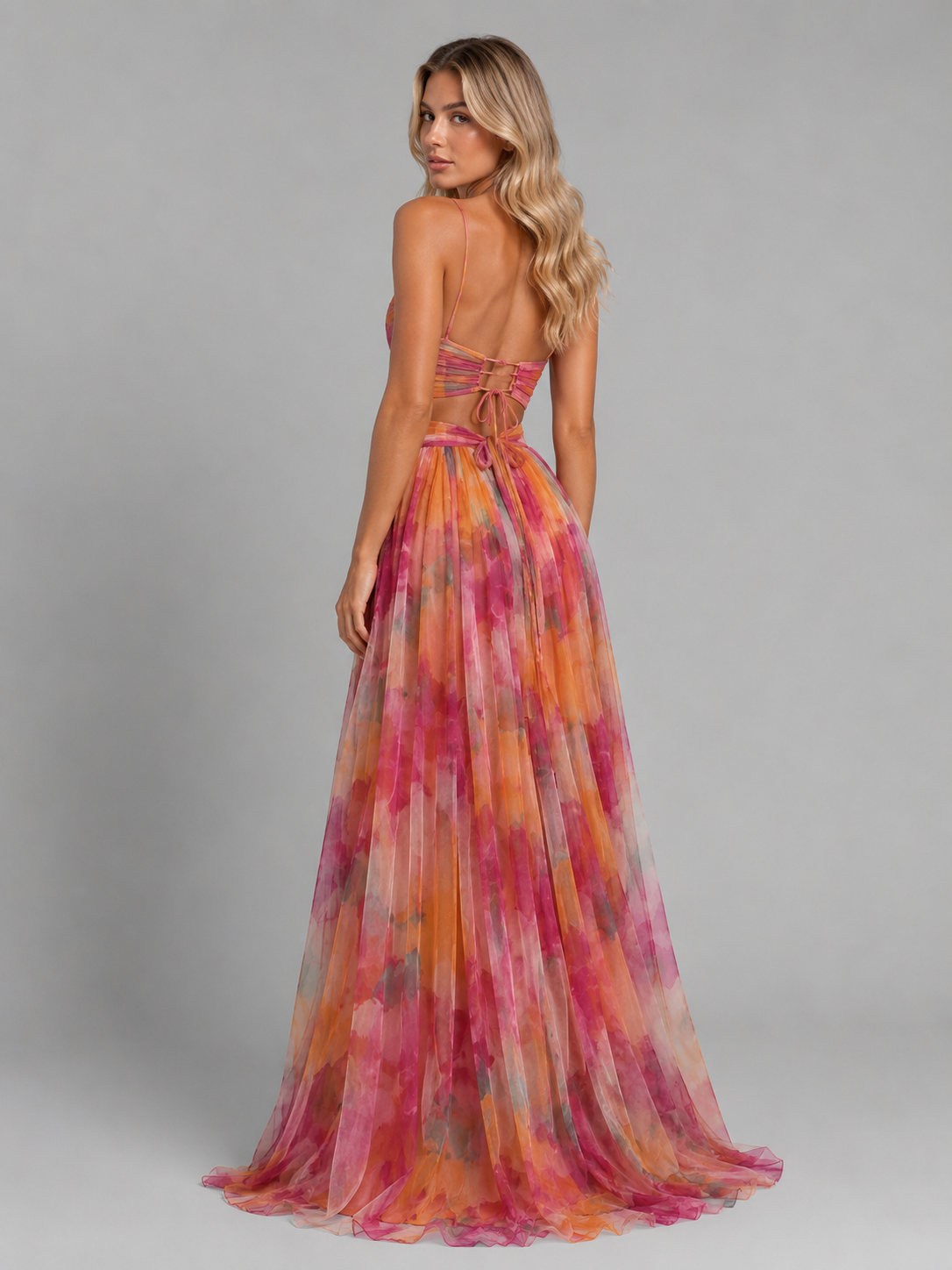 Women’s Floral V-Neck Maxi Dress – Summer Occasion Fit