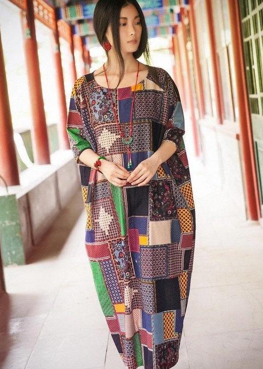 Women Cotton Linen Summer Dress 3/4 Sleeve ( Limited Stock)
