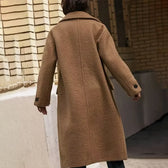 Single-Breasted Woolen Overcoat