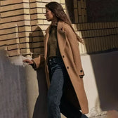 Single-Breasted Woolen Overcoat