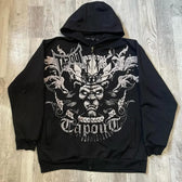 Skull Retro Zipper Hoodie black 6 / S
