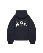 Gothic Punk Washed Zipper Hoodie black 4 / S