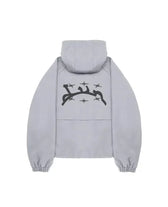 Gothic Punk Washed Zipper Hoodie white 2 / S