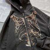 Cool Monochrome Dark Goth Hoodie