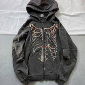 Cool Monochrome Dark Goth Hoodie