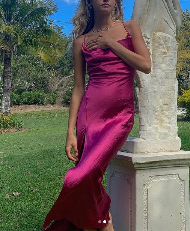 Fashion Spaghetti Straps Sheath Slit Evening Dress elegant Prom Party Dress cc1813