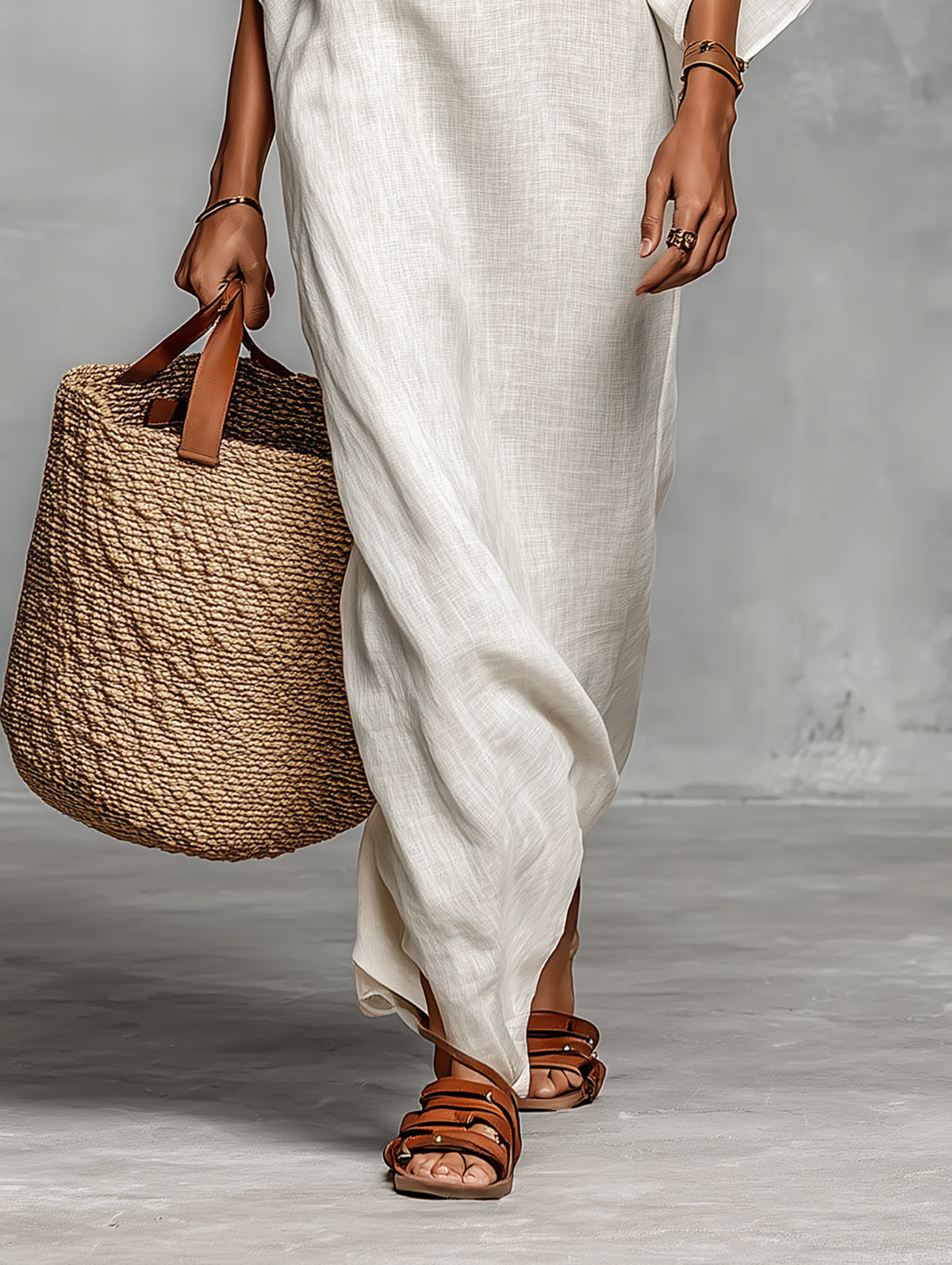 Striped Off Shoulder Batwing Sleeve Oversized Maxi Dress