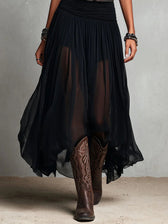 Sleeveless Tank Sheer Maxi Skirt Two Piece Set 7
