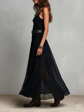 Sleeveless Tank Sheer Maxi Skirt Two Piece Set 6